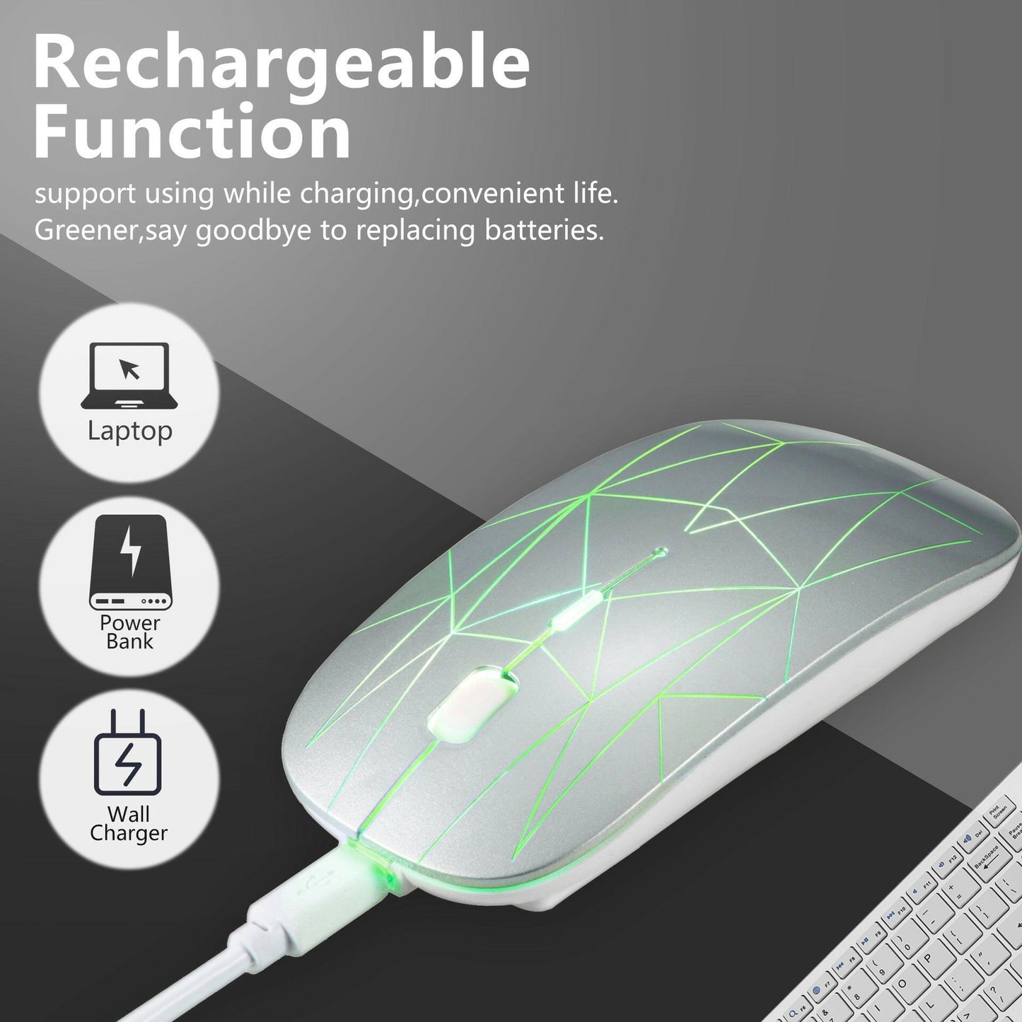 . Wireless Silent Mouse – Dual Interface Type C + USB for Surface - GoTypical