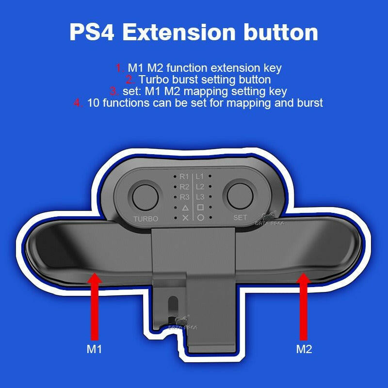 . PS4 Back Extension Button – ABS Material | Slim/Pro Compatible - GoTypical