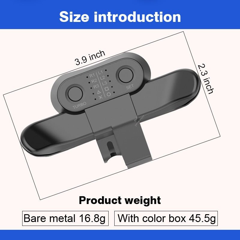 Suitable for PS4 controller back extension button PS4 slim/pro button extension programmable back button - GoTypical