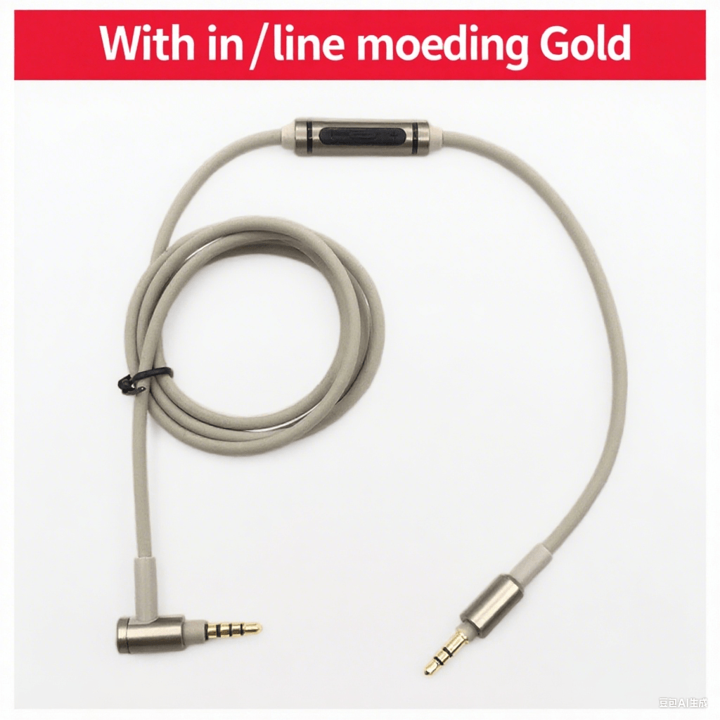 Sony WH-H900N Audio Cable – Faux Leather Case, Gold-Plated 3.5mm Plug - GoTypical