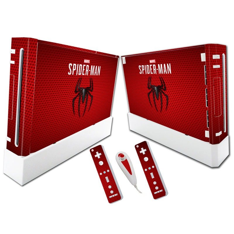 Suitable for WII stickers wii console cartoon protective film Spider - Man Fortress Night multiple styles without leaving glue - GoTypical