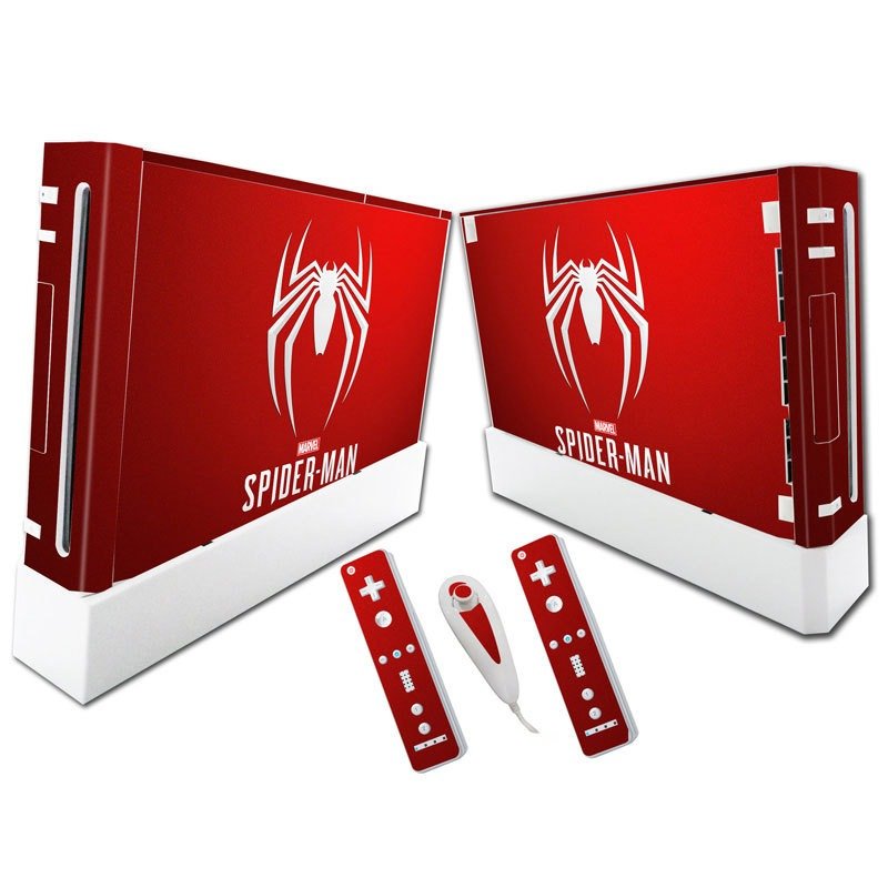 Suitable for WII stickers wii console cartoon protective film Spider - Man Fortress Night multiple styles without leaving glue - GoTypical