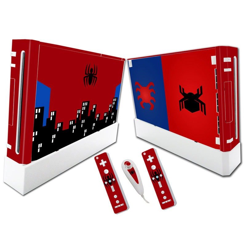 Suitable for WII stickers wii console cartoon protective film Spider - Man Fortress Night multiple styles without leaving glue - GoTypical