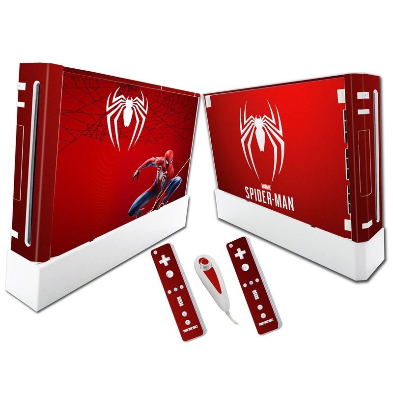Suitable for WII stickers wii console cartoon protective film Spider - Man Fortress Night multiple styles without leaving glue - GoTypical