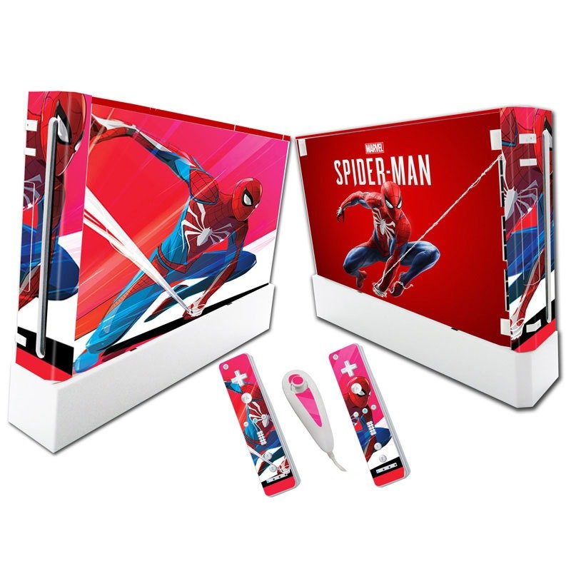 Suitable for WII stickers wii console cartoon protective film Spider - Man Fortress Night multiple styles without leaving glue - GoTypical