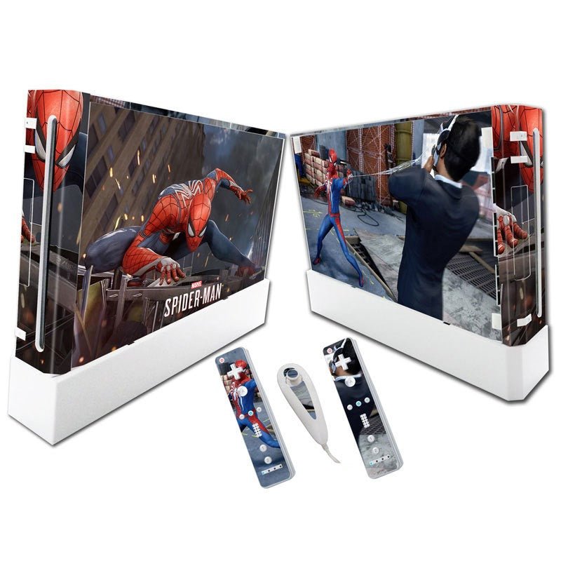 Suitable for WII stickers wii console cartoon protective film Spider - Man Fortress Night multiple styles without leaving glue - GoTypical