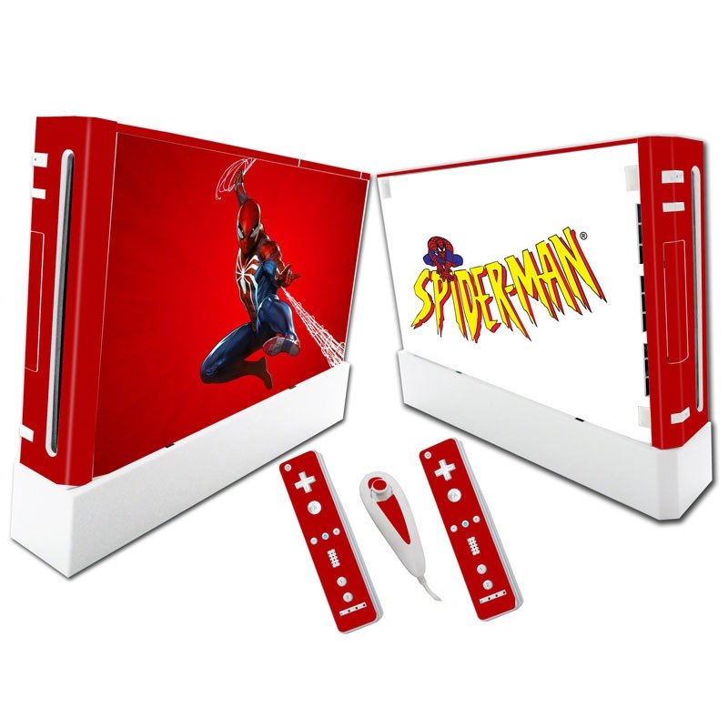 Suitable for WII stickers wii console cartoon protective film Spider - Man Fortress Night multiple styles without leaving glue - GoTypical