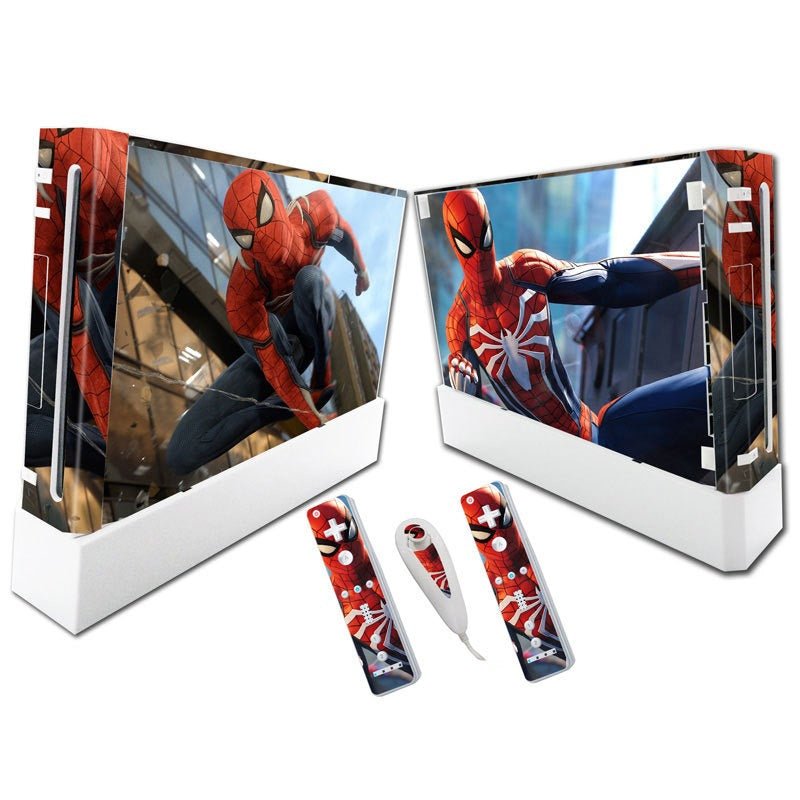 Suitable for WII stickers wii console cartoon protective film Spider - Man Fortress Night multiple styles without leaving glue - GoTypical