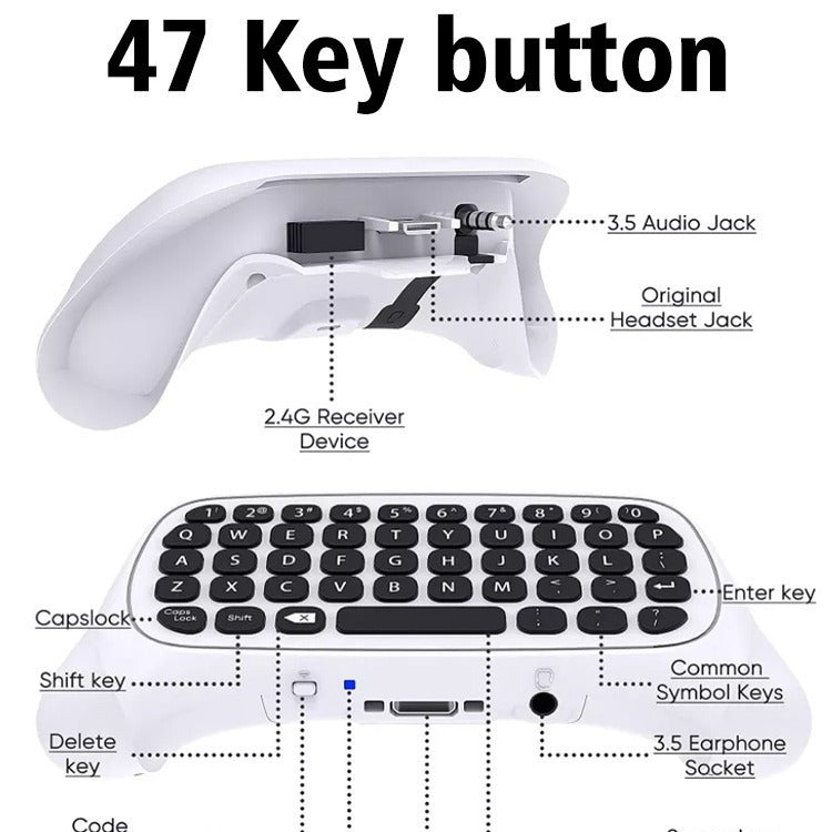 Suitable for Xbox One series game controllers wireless keyboard Xbox Series S/X input keyboard with joystick - GoTypical