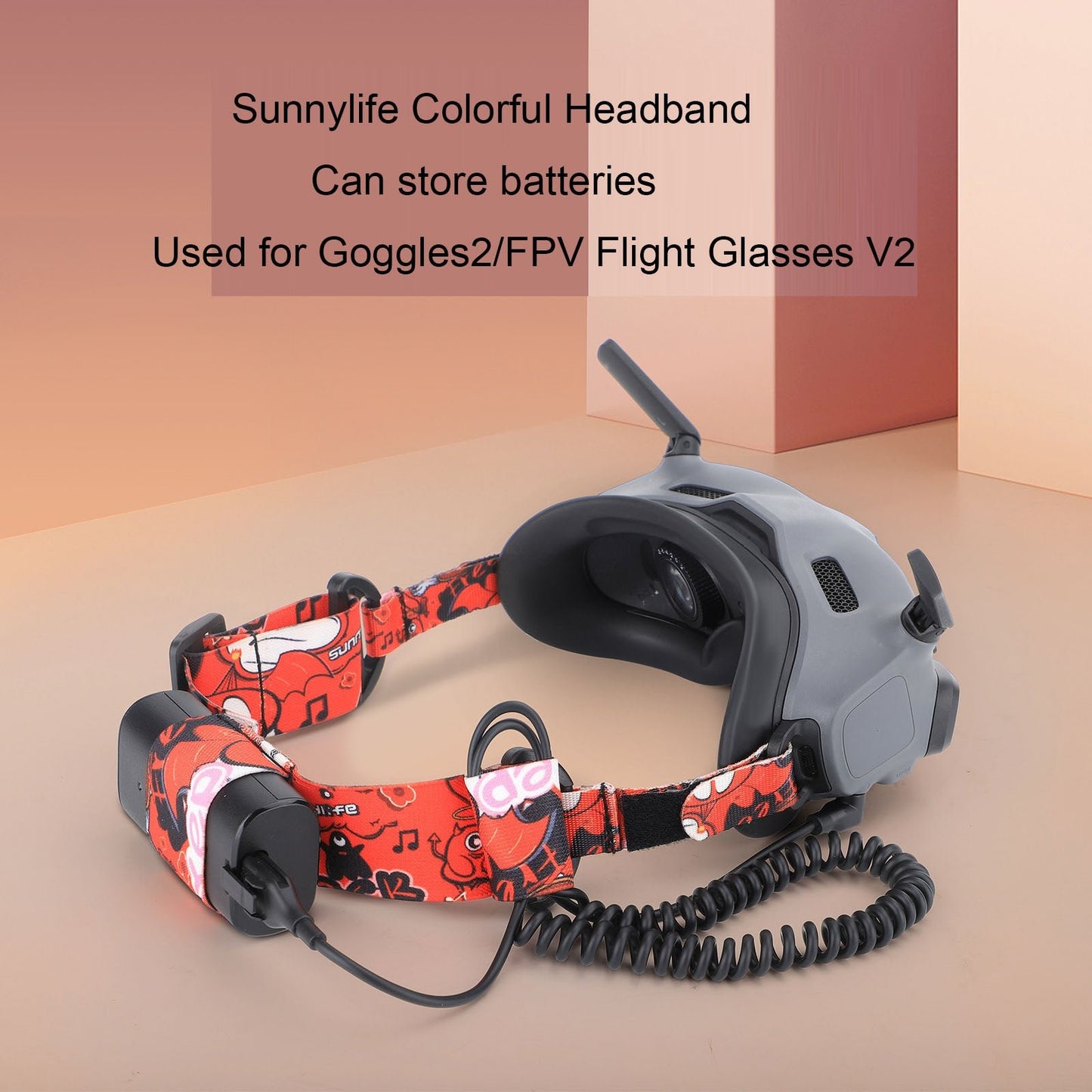 Sunnylife suitable for DJI Avata FPV flying glasses V2 color headband fixed elastic strap accessories - GoTypical