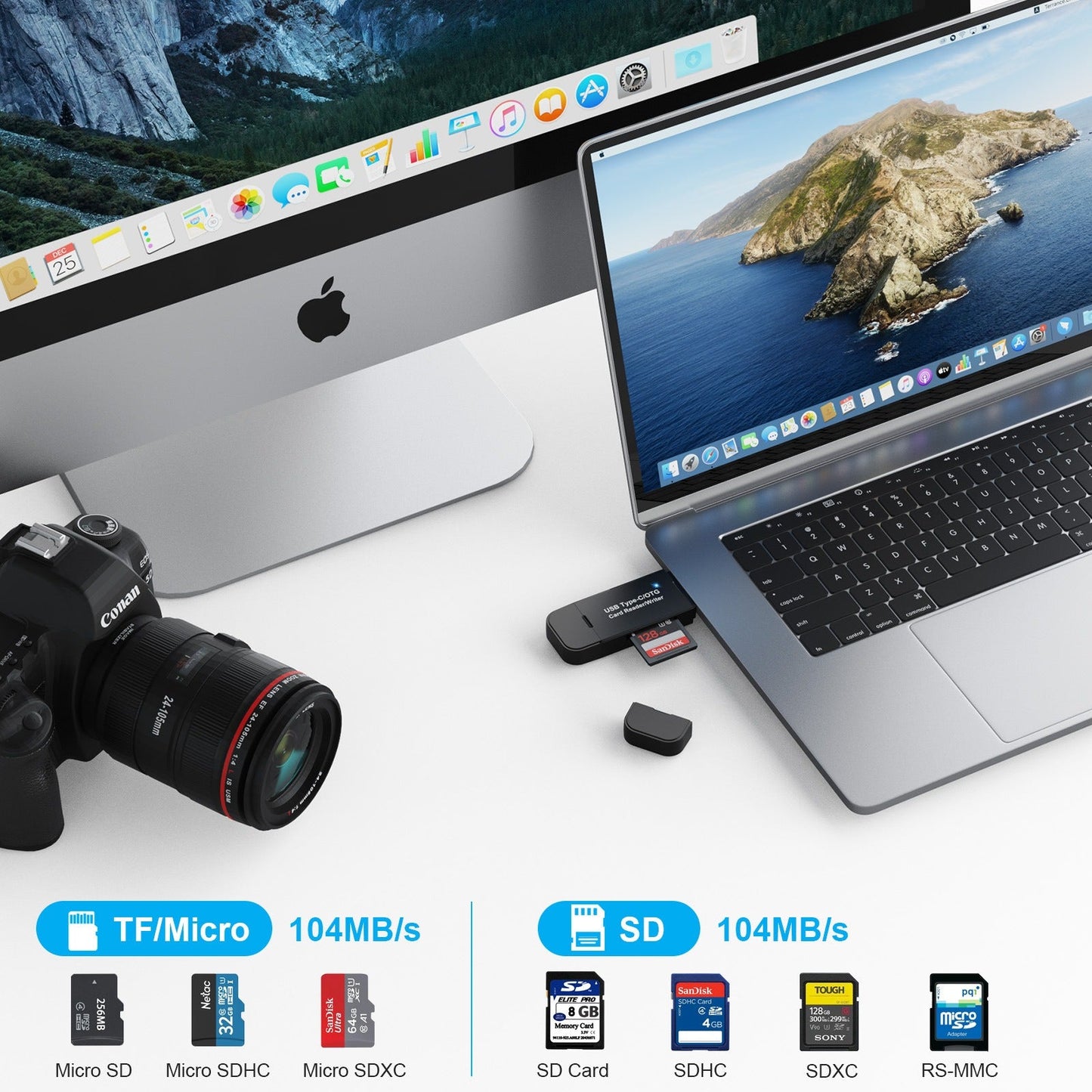 Type - C card reader USB 3.0 card reader all in one compatible with OTG card reader for mobile phones - GoTypical