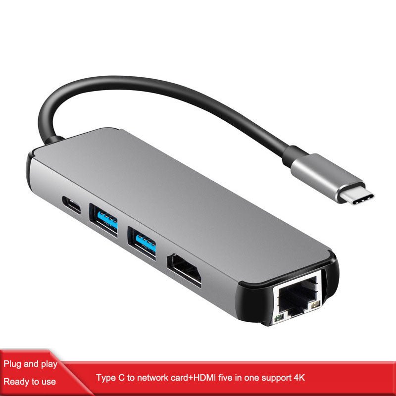 Type C docking station Type - C to HDMI 4K Gigabit Ethernet card 3.0HUB all in one - GoTypical