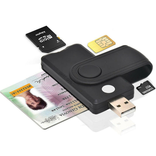 Smart Card Reader USB 2.0 – . Black ABS Multi-Platform - GoTypical