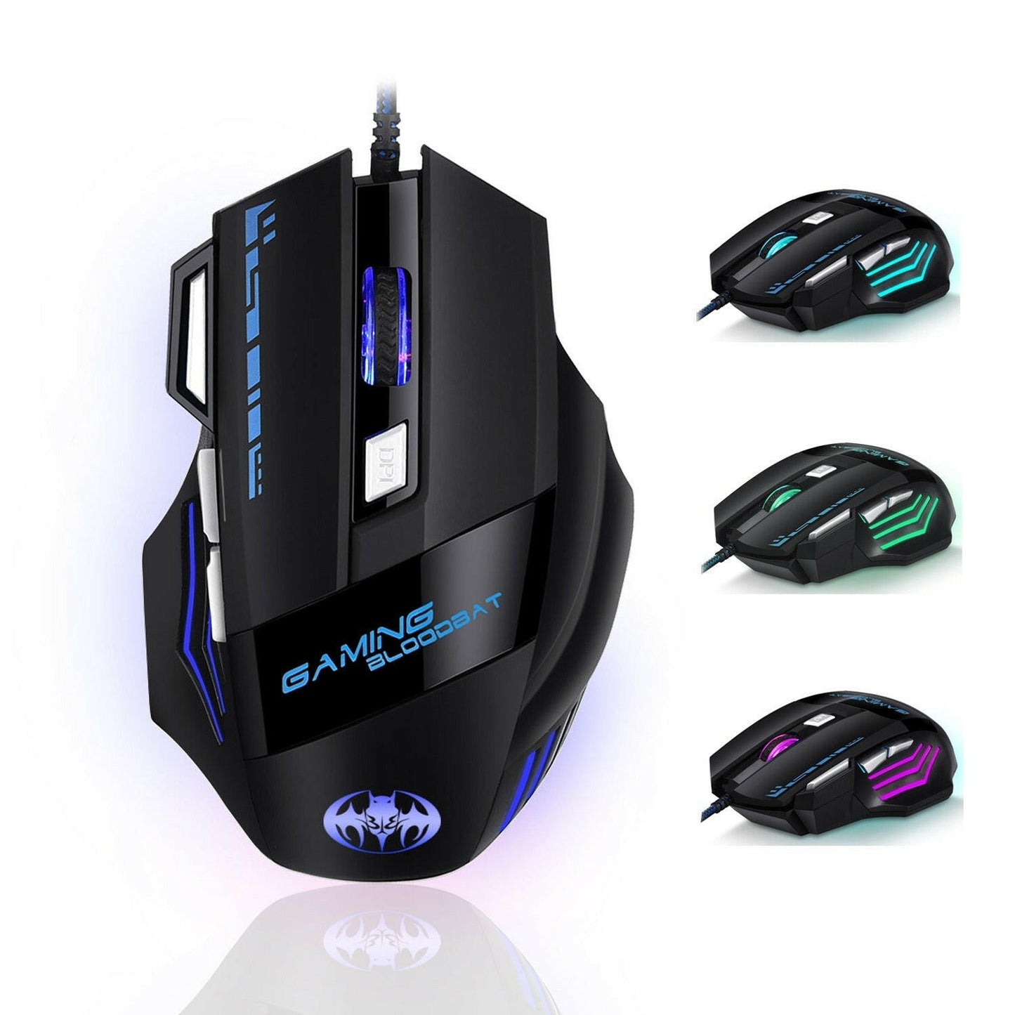 . Wired USB Optical Gaming Mouse – 8 Buttons, Illuminated Firepower - GoTypical