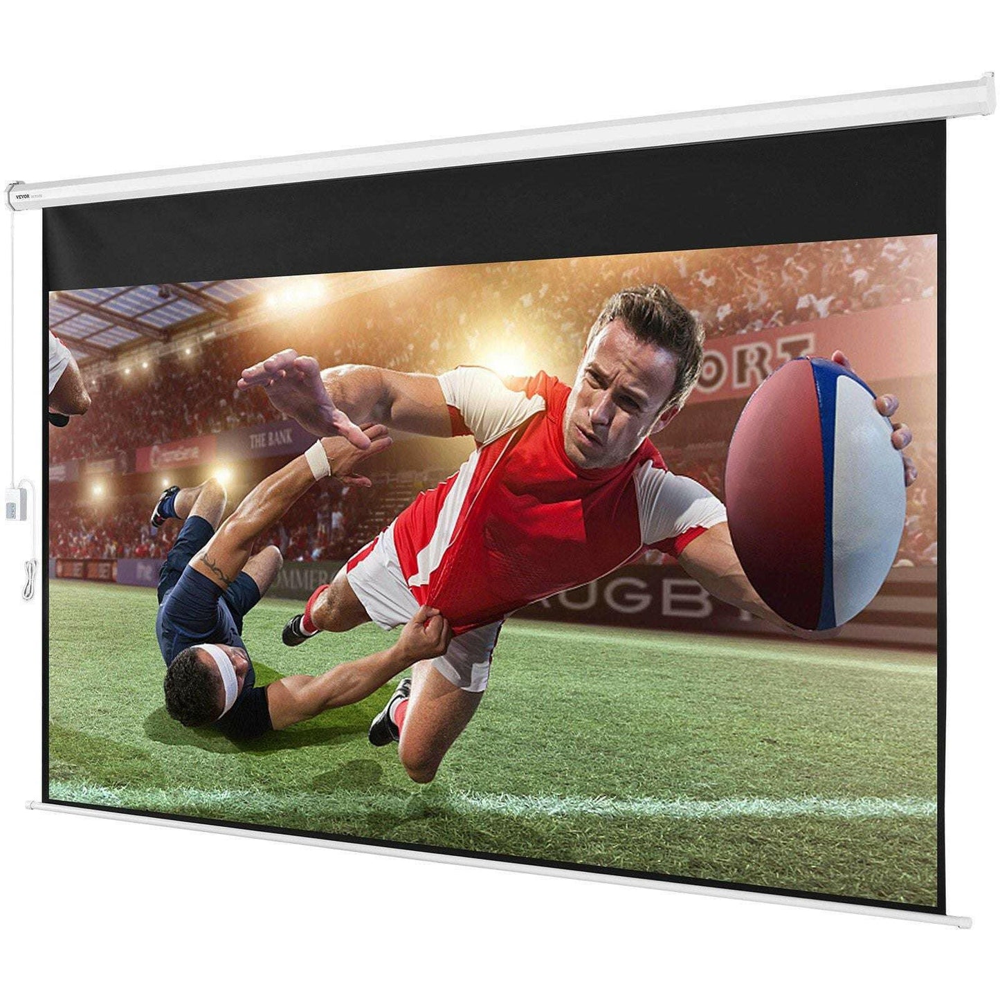 VEVOR Motorized Projector Screen 120-Inch 16:9 Electric Remote Control - GoTypical