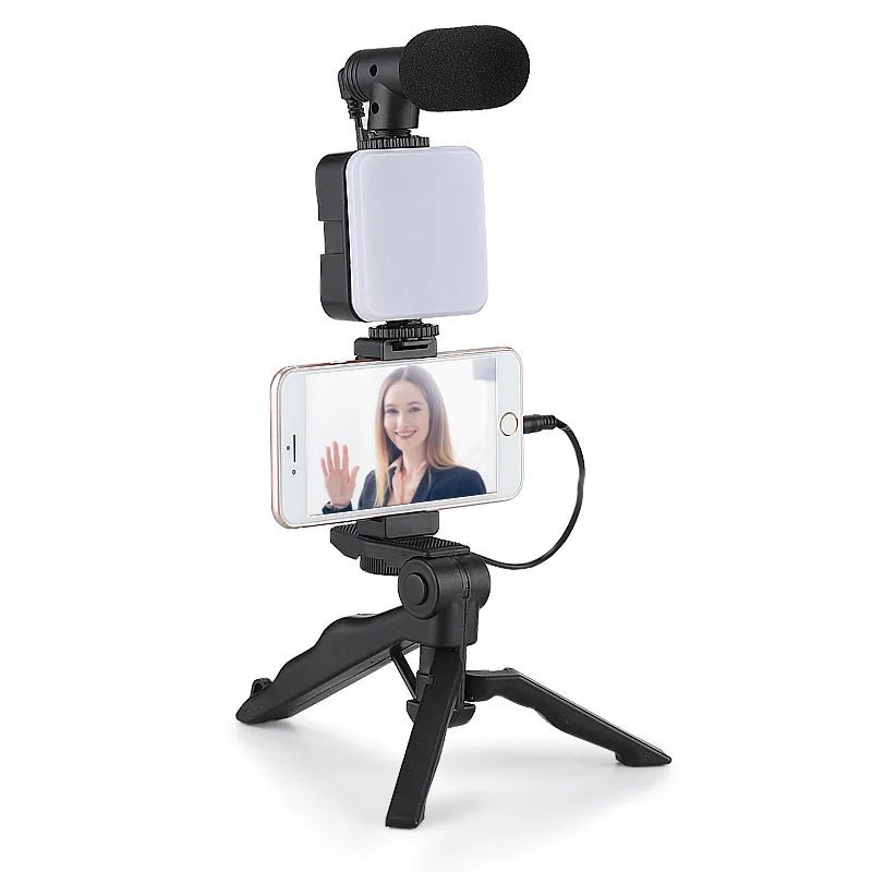 Vlogging kit for mobile phone tripod 36 led fill light and mini microphone for live stream, video TikTok YouTube - GoTypical
