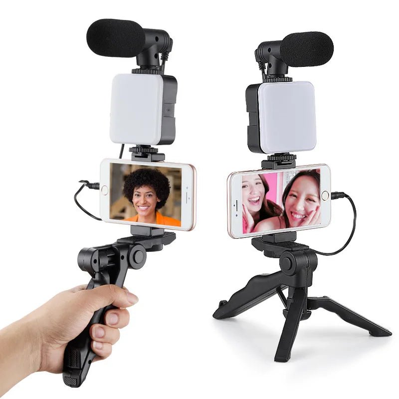 Vlogging kit for mobile phone tripod 36 led fill light and mini microphone for live stream, video TikTok YouTube - GoTypical