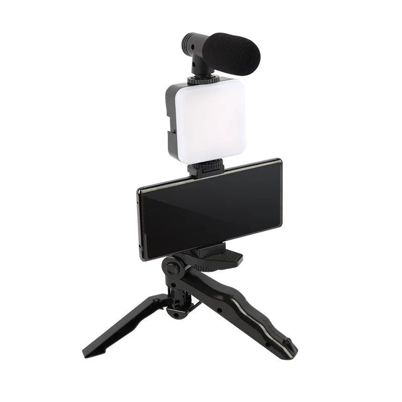 Vlogging kit for mobile phone tripod 36 led fill light and mini microphone for live stream, video TikTok YouTube - GoTypical