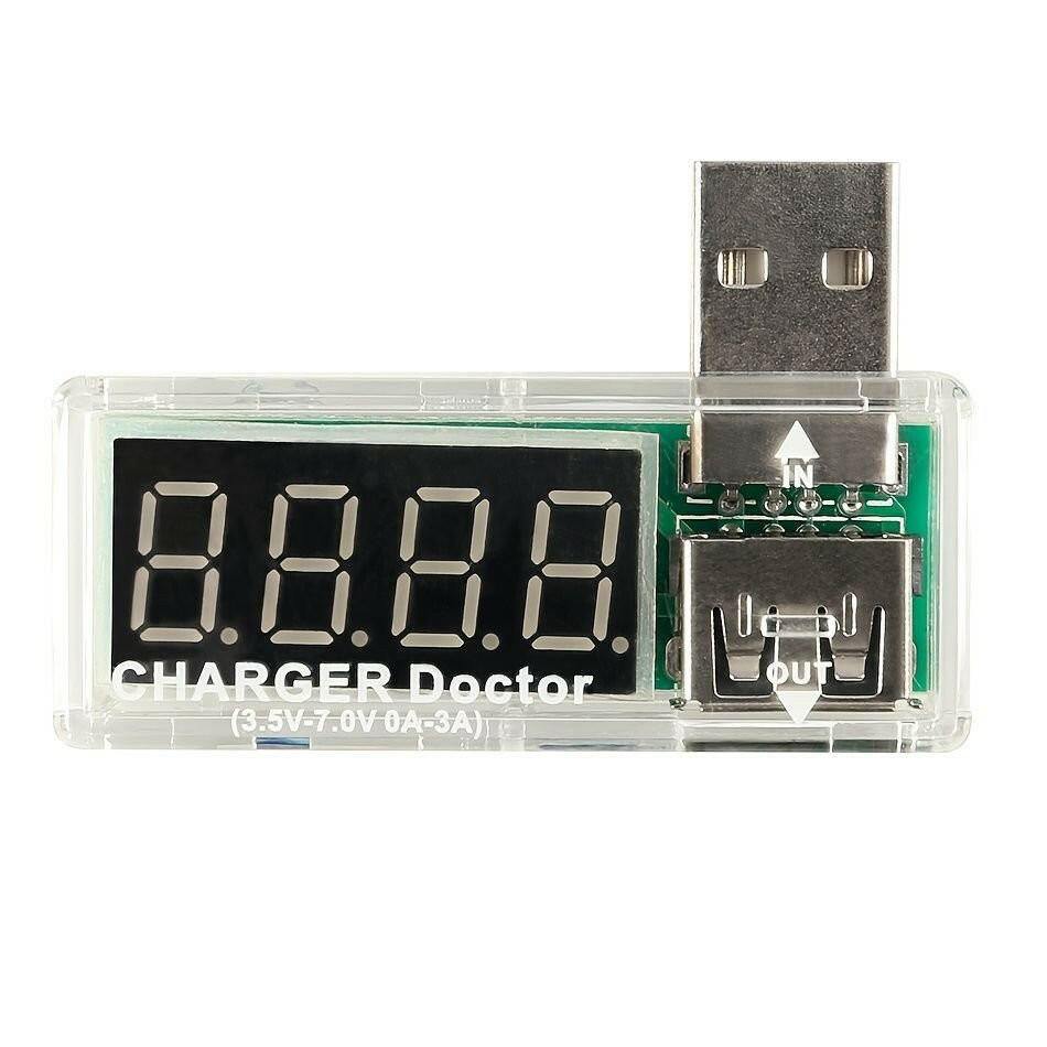 Digital USB Voltmeter – Dual Voltage & Current Tester for Electronics - GoTypical