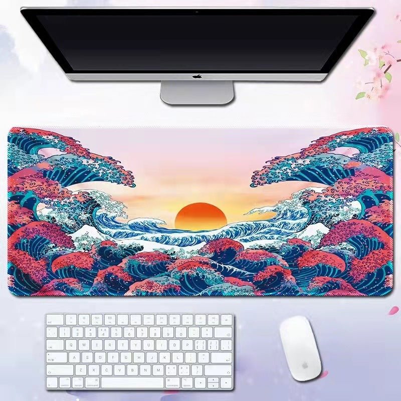 Wave mouse pad advertising game keyboard pad desk pad - GoTypical