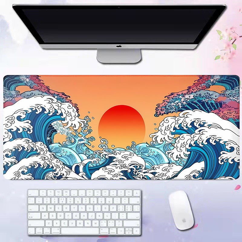 Wave mouse pad advertising game keyboard pad desk pad - GoTypical