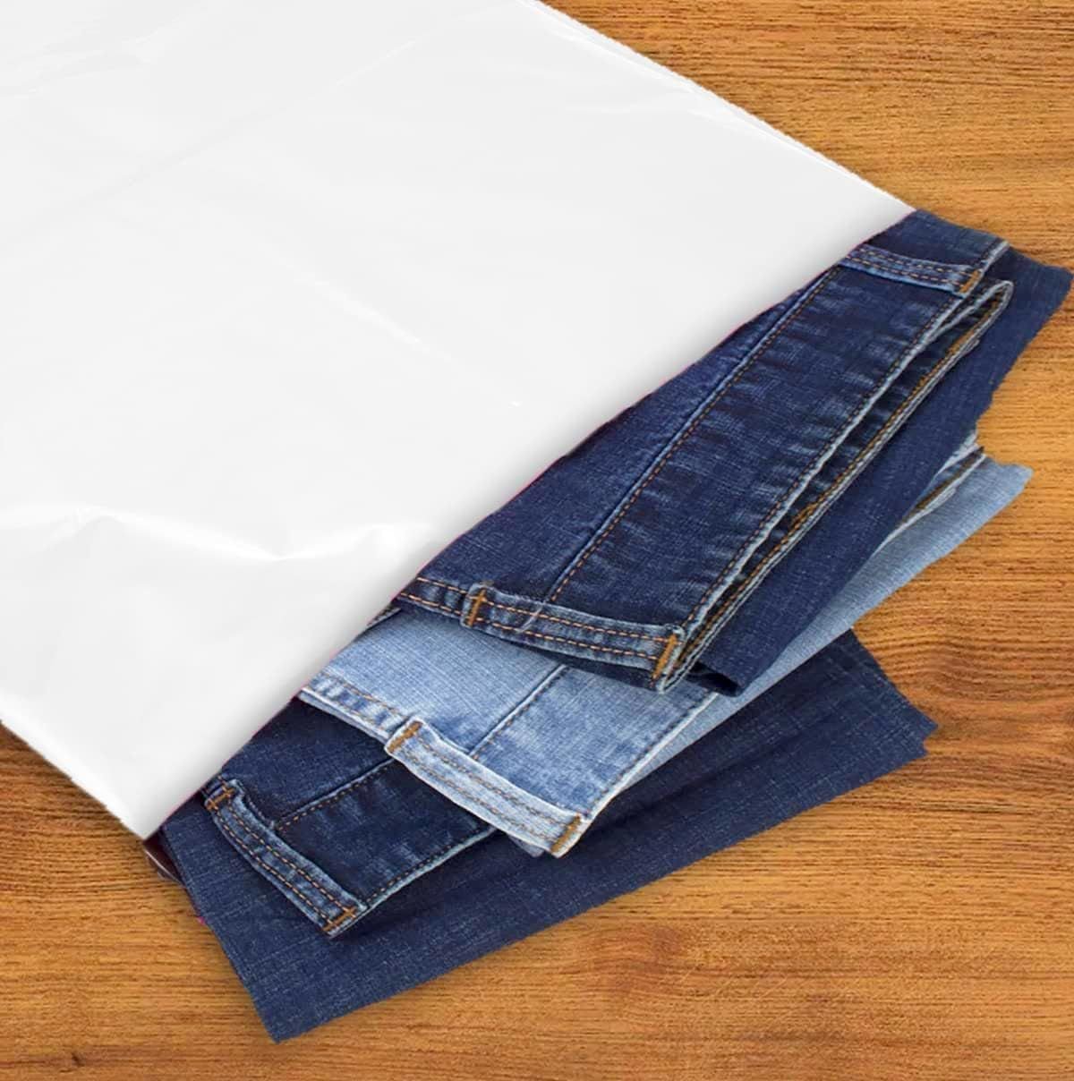 White Poly Mailers 24 x 24 Inches. 400 Pack Poly Shipping Bags for Clothing with Self - Seal Tape. Stretchy Waterproof Mailers Poly Bags for Shipping. Shipping Envelopes for Clothing - GoTypical