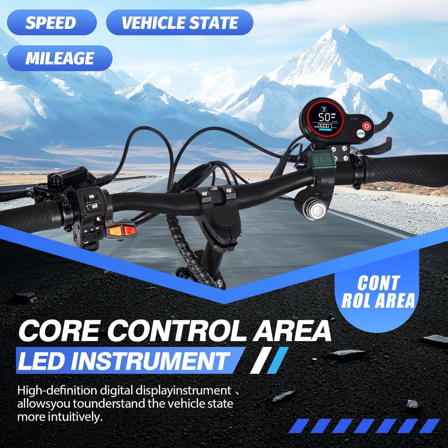 WHOSU 3000W Hyper Electric Scooter for Adults - 50 MPH Top Speed, 62 Mile Range, 11" Off - Road Tires, 4 - Way Brake System, High - Performance E - Scooter w/ Dual Suspension - GoTypical