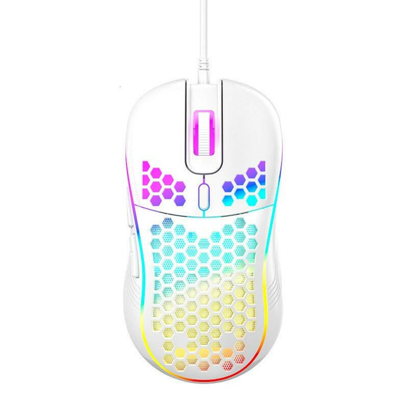 . Wired Gaming Mouse – Hollow Holes Design with Glowing Light - GoTypical