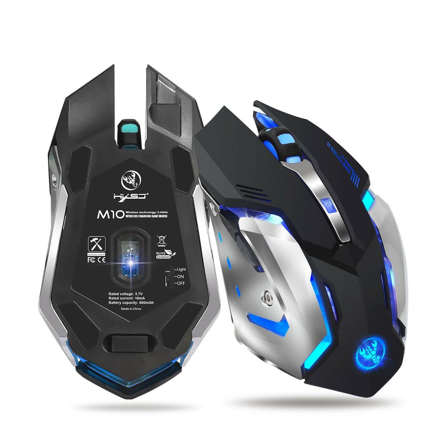 . Wireless Gaming Mouse – Rechargeable 600mAh RGB Illuminated - GoTypical