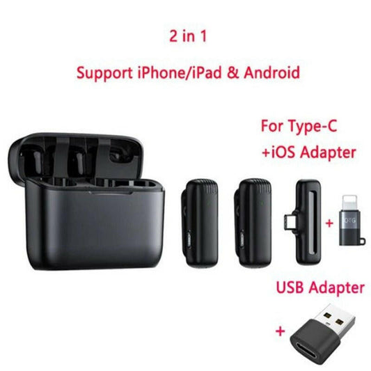 Wireless Lavalier Microphone K1K9J13 – One-to-Two System Live Broadcasting - GoTypical