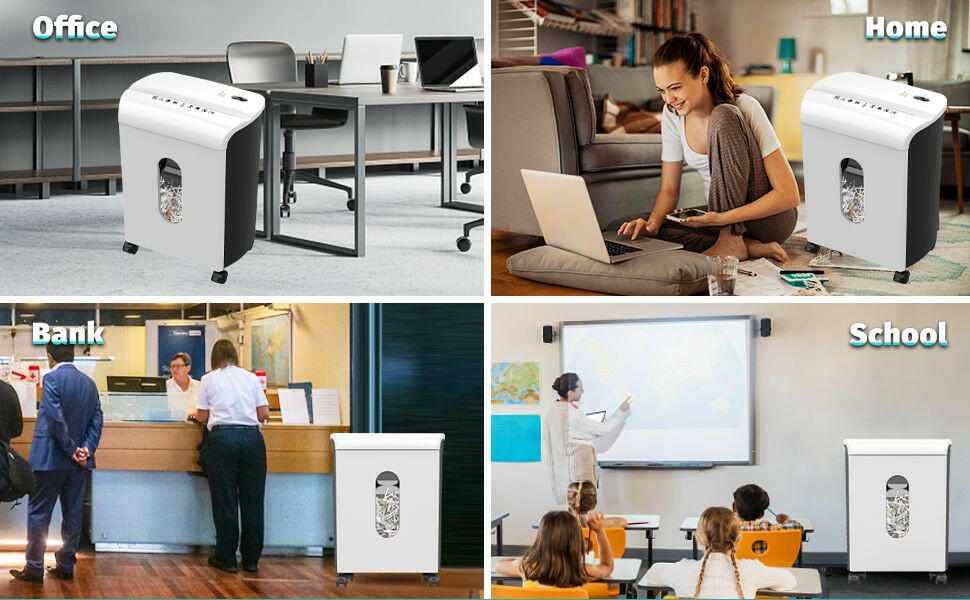 Paper Shredder – P-4 Security Level 15-Sheet Cross-Cut with 5.8-Gallon Bin - GoTypical