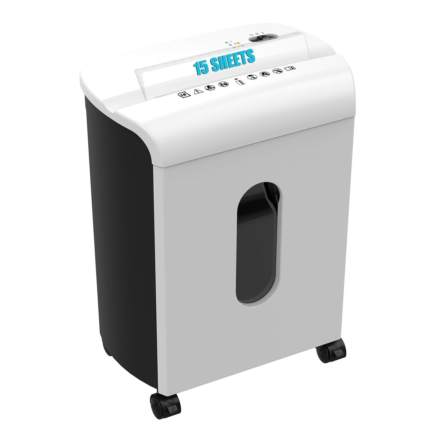 Woolsche Paper Shredder, P - 4 Security Level,15 - Sheet Cross Cut with 5.8 - Gallon Pull Out Bin, Shred Paper and Credit Card/CD for Office Use - GoTypical