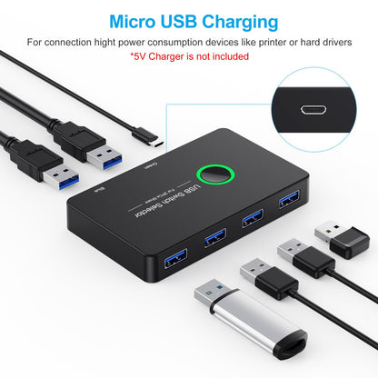 USB 3.0 Switcher 4-port 2-port Computer Peripheral Switcher Adapter USB Hub KTV Switcher.