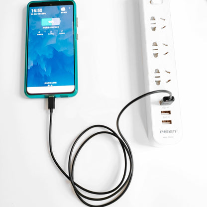 TYPE C USB charging data cable 1 meter with extended TYPE C head (metal head exposed 8.5mm)