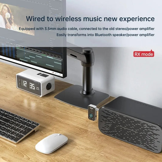 T67 Bluetooth receiver transmitter high volume car speaker amplifier with 3.5mm wireless audio converter.