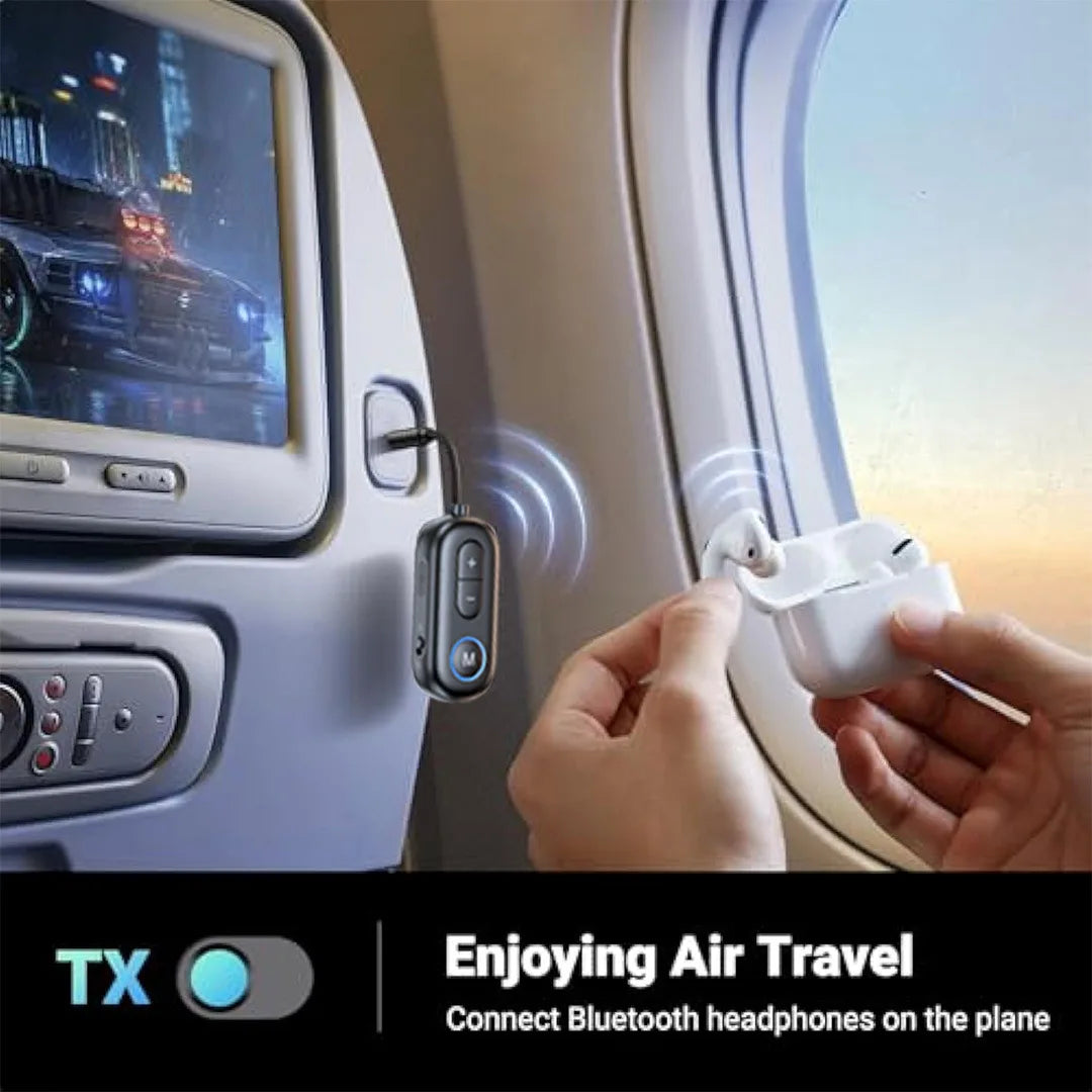 Bluetooth 5.4 receiver transmitter, car mounted AUX 2-in-1 aircraft fitness TV dedicated wireless transmitter