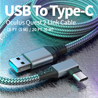 Oculus Quest2 Link Cable Computer VR Game Console VR Glasses Bend Data Cable