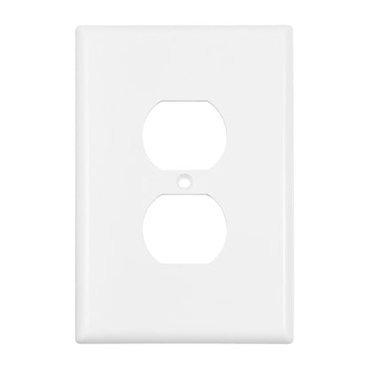1 - Gang Duplex Outlet Covers Wall Outlet Cover 10 Pack Receptacle Faceplate - GoTypical