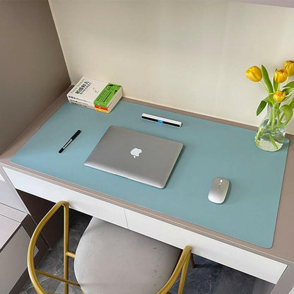 . PU Leather Waterproof Desk Protector Mat – Large 60x30cm - GoTypical