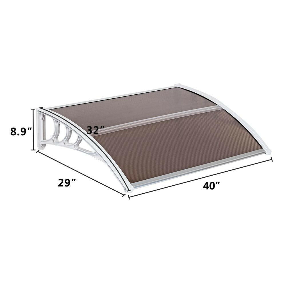 Door & Window Awnings 100x80 – Weather Resistant Outdoor Canopy - GoTypical