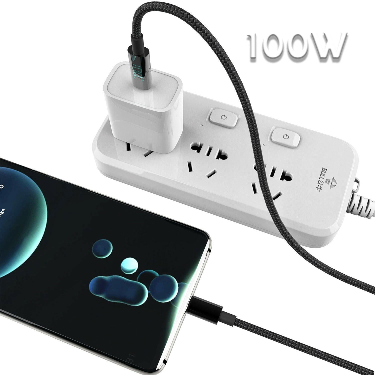 . 100W Digital Fast Charging Braided Type-C Cable – 1.2m - GoTypical