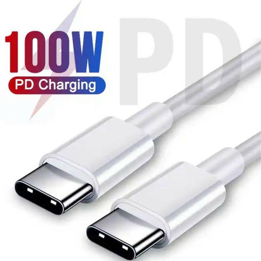 . 100W Type-C to Type-C Fast Charging Data Cable – PVC Material - GoTypical