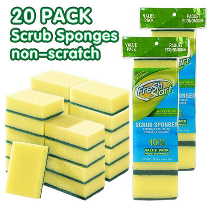 Multi-Purpose Cleaning Sponge Set – 10 or 20pcs Durable Scouring Pads - GoTypical