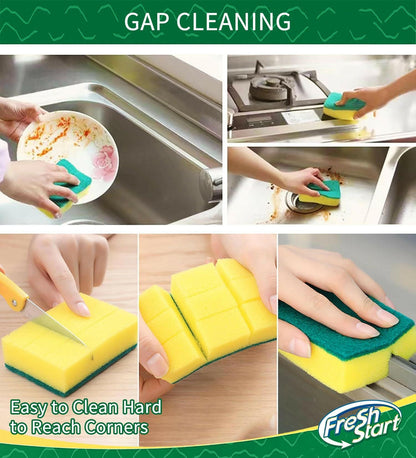 Multi-Purpose Cleaning Sponge Set – 10 or 20pcs Durable Scouring Pads - GoTypical
