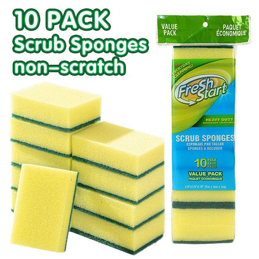 Multi-Purpose Cleaning Sponge Set – 10 or 20pcs Durable Scouring Pads - GoTypical