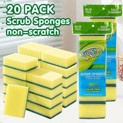 Multi-Purpose Cleaning Sponge Set – 10 or 20pcs Durable Scouring Pads - GoTypical