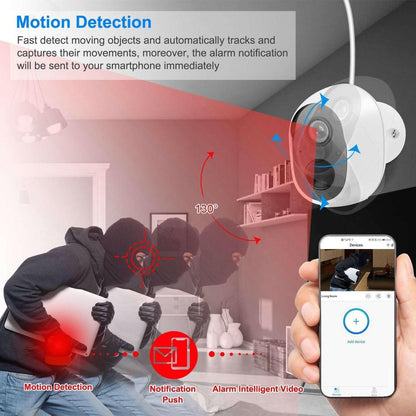 1080P WiFi Security Camera – Two-Way Audio IP65 Waterproof Night Vision - GoTypical