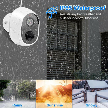 1080P WiFi Security Camera – Two-Way Audio IP65 Waterproof Night Vision - GoTypical