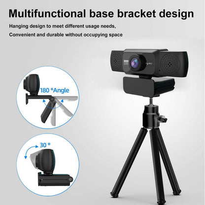 . 1080P HD Webcam – 360° Rotatable Computer Camera with Wide-Angle Lens - GoTypical