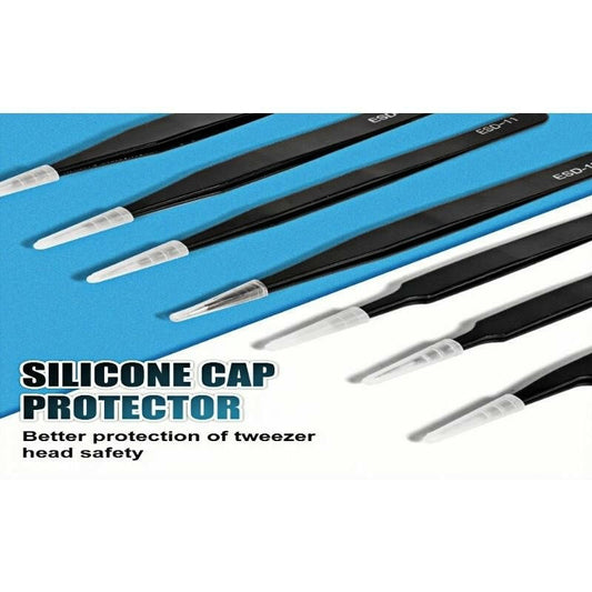 10-Pcs Precision Tweezers Set – Anti-Static Stainless Steel with Storage Box - GoTypical